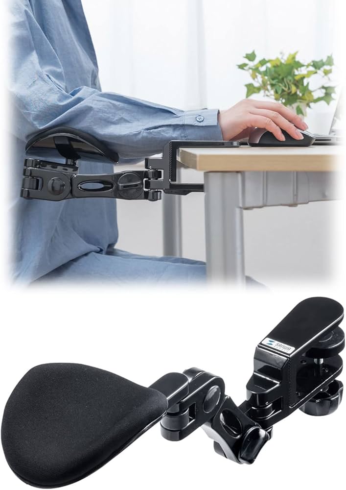 Amazon | イーサプライ アームレスト 肘置き エルゴノミクス デスク