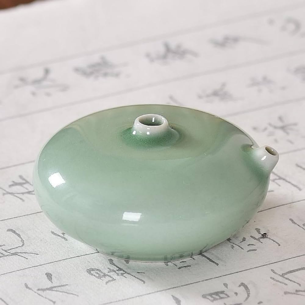 Amazon.co.jp: Penaecoro 書道 水差し 水滴 水注 陶磁器 丸型 硯滴