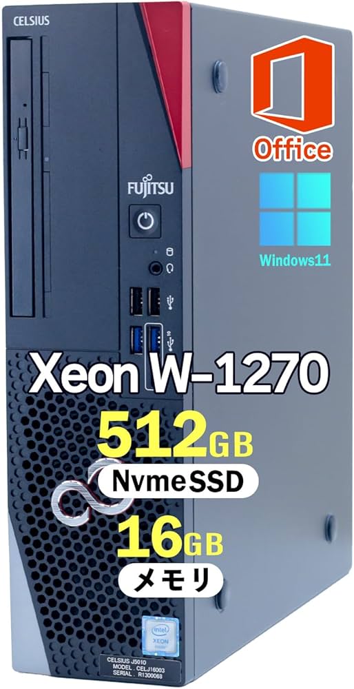 Windowsデスクトップ CELSIUS J5010 i3-10100 16GB SSD256GB+HDD
