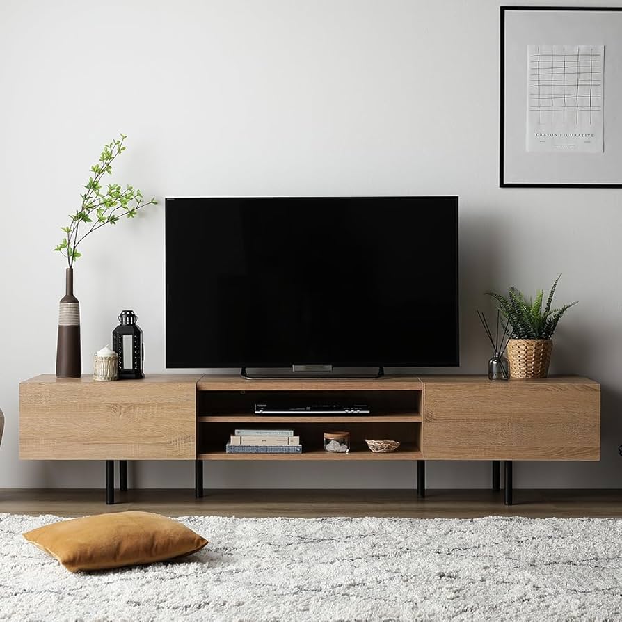 Amazon｜RASIK テレビ台 55型 対応 180cm幅 ナチュラル ローボード