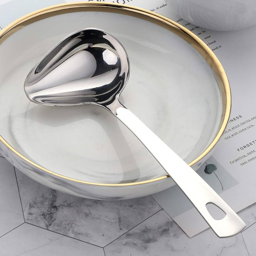 Amazon.co.jp: 横口レードル おたま 取り分けスプーン 18-8ステンレス