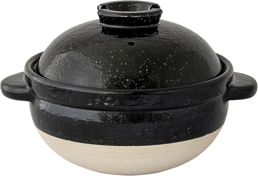 Amazon｜長谷園 かまどさん 土鍋 二合炊き 直径約21.5×高さ14cm 伊賀焼