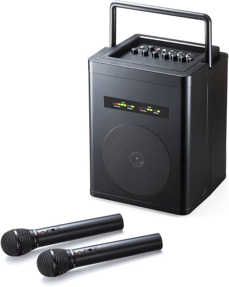 Amazon | サンワダイレクト ワイヤレスマイク スピーカーセット 拡声器