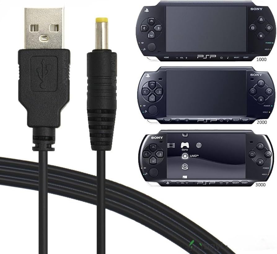 Amazon.co.jp: PSP用 充電ケーブル 【1.2m】 急速充電・PSP-1000 PSP