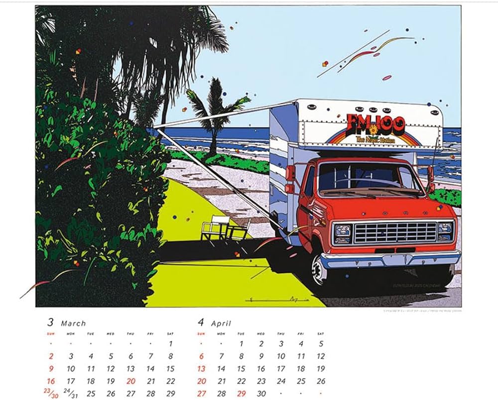 Amazon.co.jp: 鈴木エイジン本舗 鈴木英人 2025年カレンダー CL-481 40