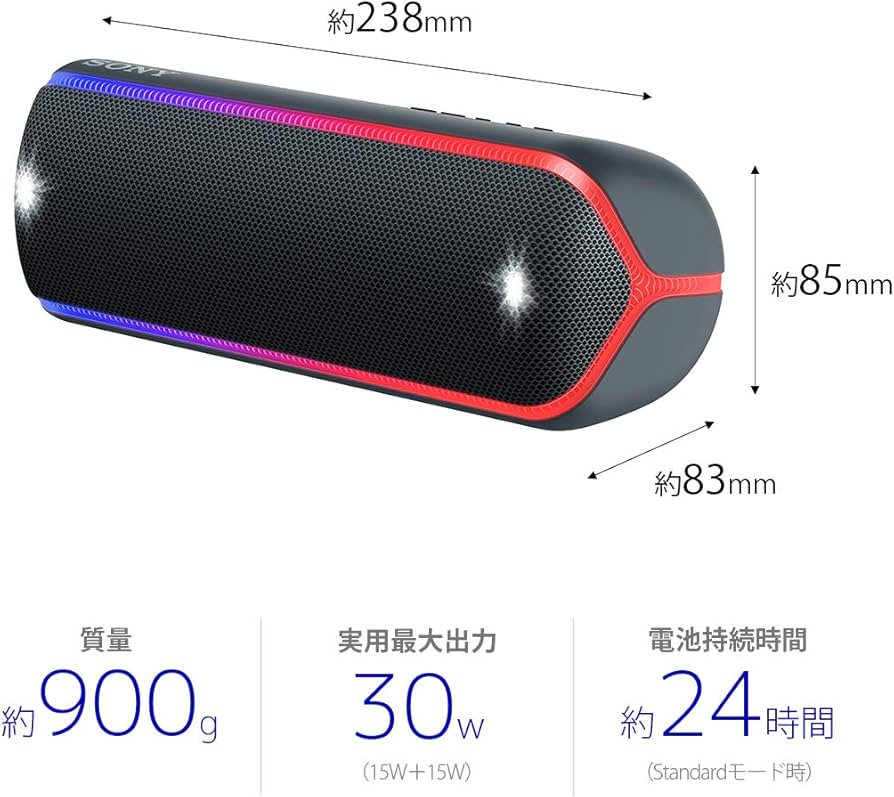 Amazon.co.jp: ソニー ワイヤレスポータブルスピーカー SRS-XB32