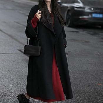 Amazon | [YJSO] チェスターコート ロングコート くろい トレンチ