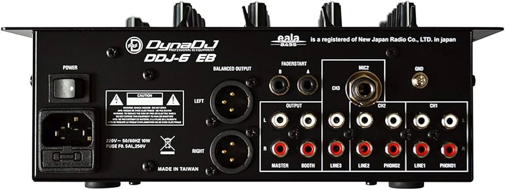Dynatech DDJ-6EB Three Channel DJ Mixer with Effects : Amazon.in