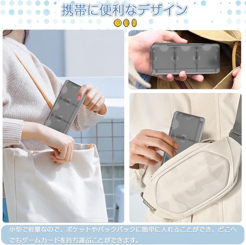 Amazon.co.jp: 3DS ソフトケース 6in1 ゲームカードケース 2本セット