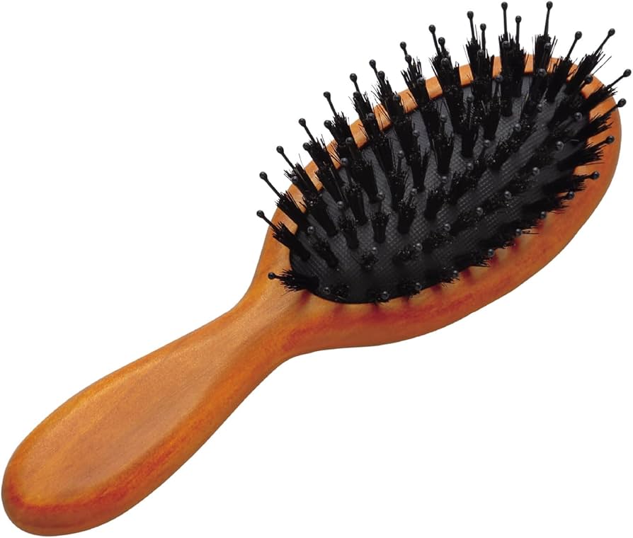 Amazon | 貝印 KAI ヘアブラシ ミニ ミックス クッションブラシ 天然毛