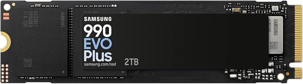 Samsung 990 EVO Plus - 2TB PCIe Gen4 X4 / Gen5. X2 NVMe 2.0 SSD M