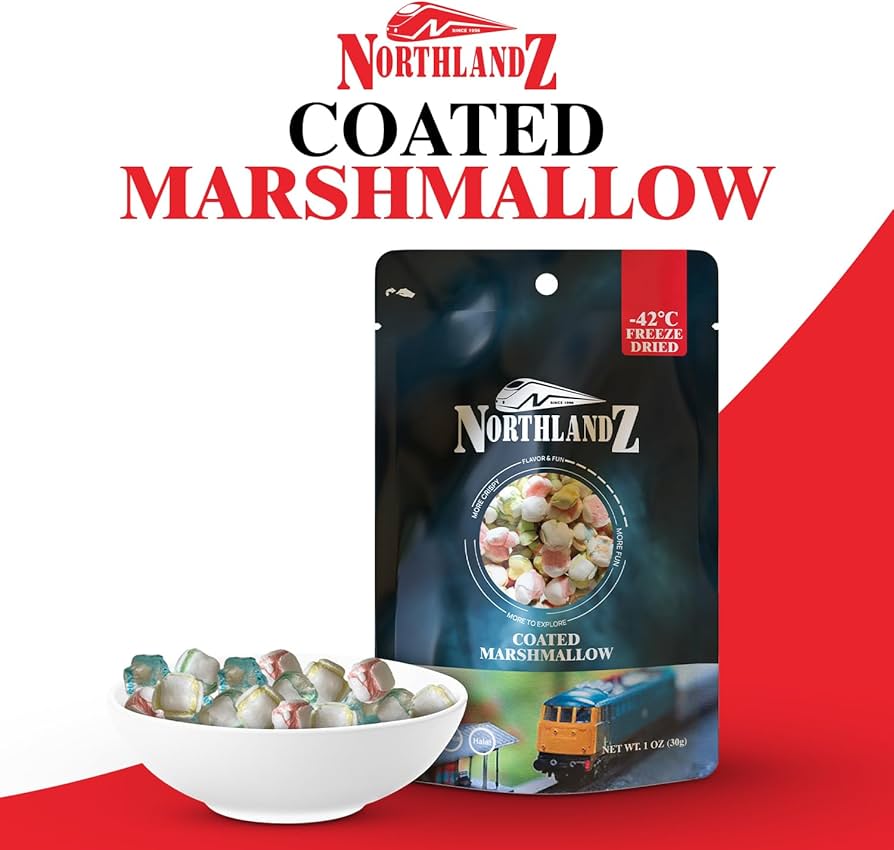Amazon.com : NORTHLANDZ Freeze Dried Candy, COATED MARSHMALLOW