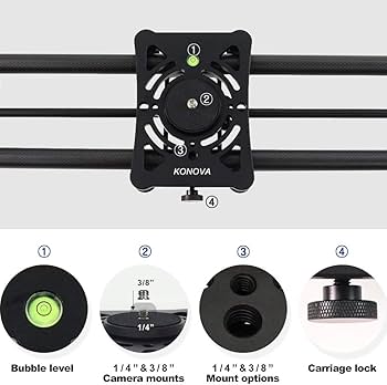 Amazon.com : KONOVA Motorized Slider P1 Series Carbon Slider Dolly