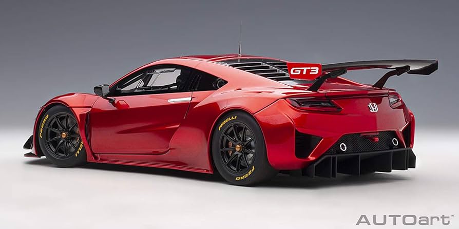 Amazon.com: AUTOart 1/18 Honda NSX GT3 2018 Hyper Red Metal