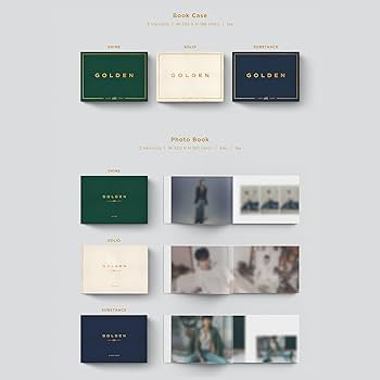 JUNGKOOK - [GOLDEN] (SOLID Ver.) Book Case + Photo Book + CD & CD