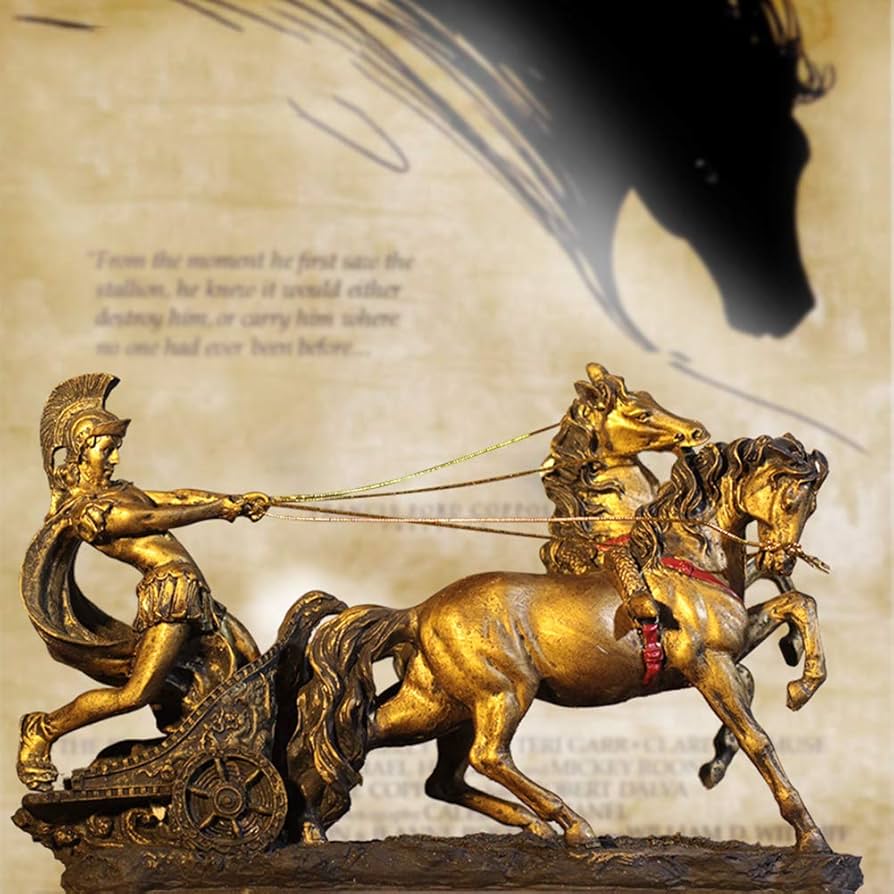 Amazon.co.jp: 古代ギリシャの戦車像の彫刻、古代ローマの鎧スパルタ