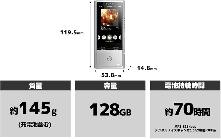 Amazon.co.jp: ソニー ウォークマン ZXシリーズ 128GB NW-ZX100