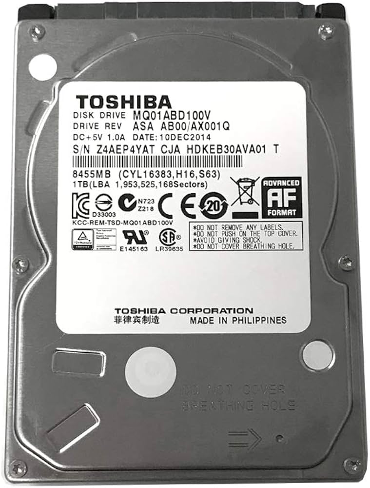 Amazon.com: Toshiba 1TB 5400RPM 8MB Cache SATA 3.0Gb/s 2.5 inch