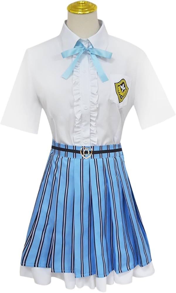 Amazon.co.jp: FSQCY 神楽めあ コスプレ衣装 ウィッグ付き 制服スーツ