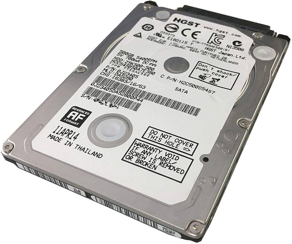 Amazon | HGST 日立 2.5inch SATA HDD 500GB 5400回転 7mm厚