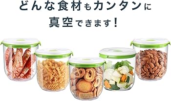 Amazon｜ショップジャパン フォーサ丸型3点セット 真空保存容器 真空