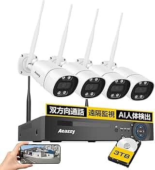 Amazon.co.jp: 【2880P/500万画素 ・フルカラー録画・3TB HDD内蔵