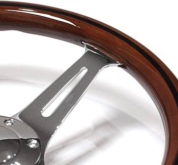 Amazon | ウッドステアリング クラシックタイプ クロームスポーク N35W