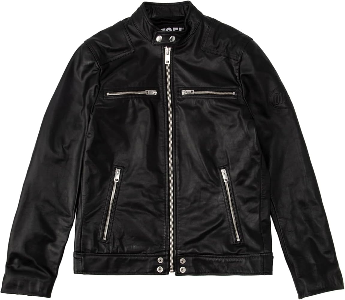 Amazon.co.jp: [Diesel] [ディーゼル] メンズ レザー ジャケット L-BOY