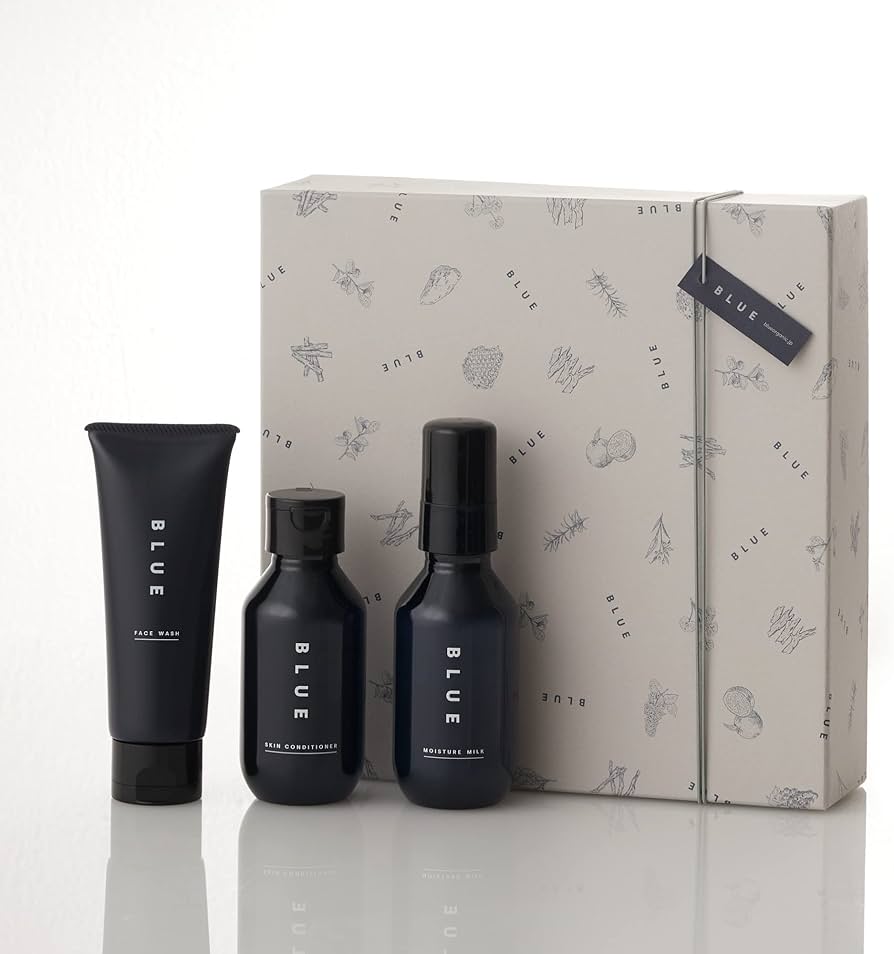 Amazon.co.jp: BLUE（ブルー）洗顔 & 化粧水 & 乳液 スキンケア ギフト