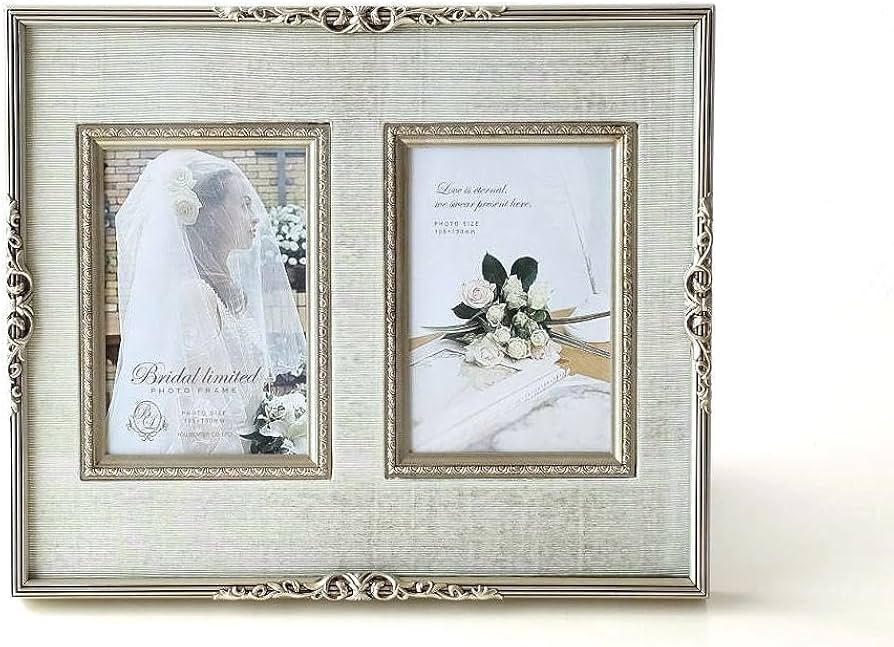 Amazon.co.jp: 写真立て 壁掛け 2面 2枚 アンティーク おしゃれ