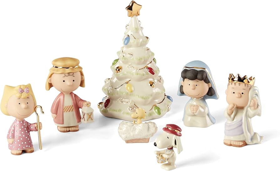 Amazon.co.jp: LENOX PEANUTS SNOOPY THE CHRISTMAS PAGEANT SET by