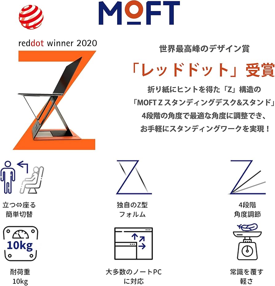 Amazon.co.jp: MOFT Z [先端デザイン設計 ] ノートパソコンスタンド 4