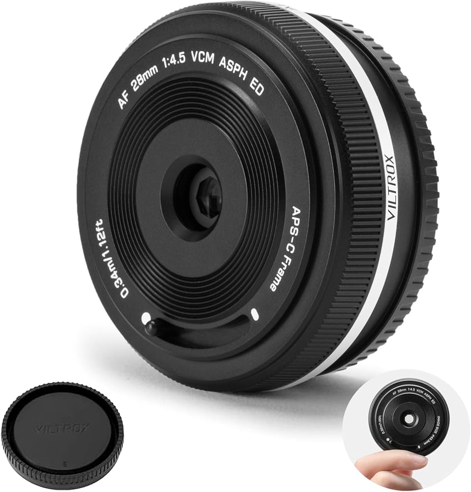 VILTROX 28mm F4.5 XF Pancake APS-C for Fuji XF, Auto Focus Wide