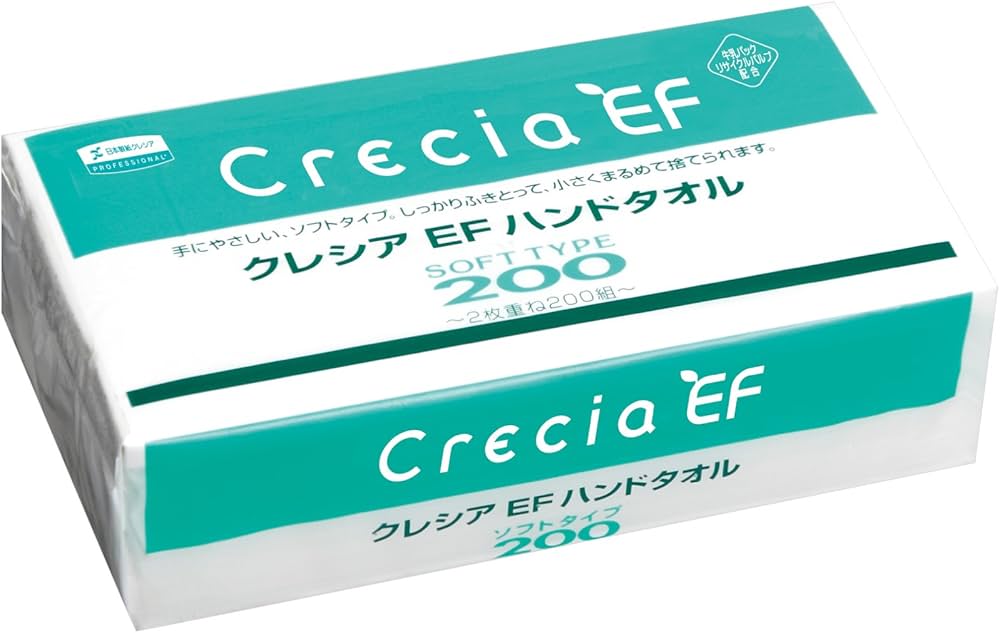 Amazon.co.jp: 【ケース販売】 クレシア EF ハンドタオル ソフトタイプ