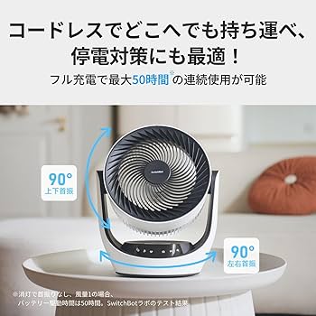 Amazon.co.jp: SwitchBot Circulator, Silent, Oscillating