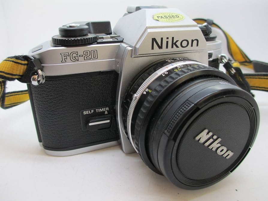 Nikon FG 20 35mm SLR Film Camera Body with Nikon Series E 50mm f1