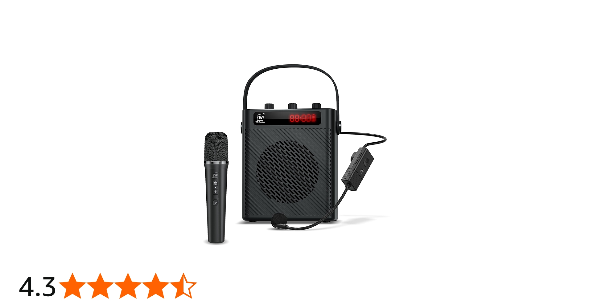 Amazon.co.jp: WinBridge ポータブル拡声器 40W スピーカーセット PA