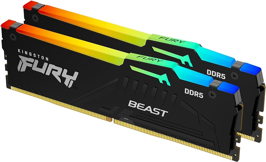 Kingston FURY Beast RGB 32GB (2x16GB) 6000MT/s DDR5 CL36 Desktop