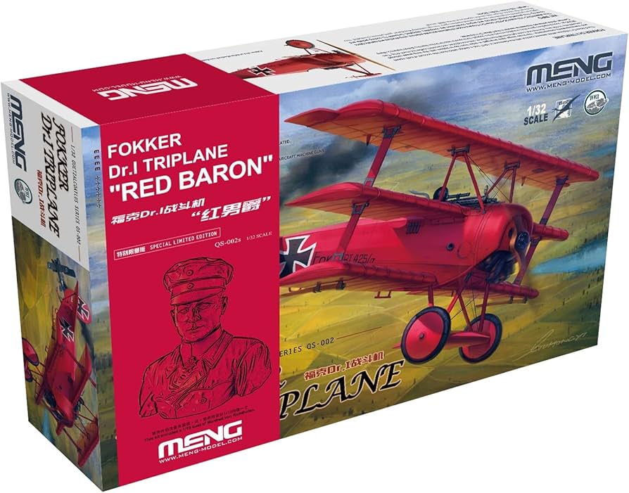 Amazon | モンモデル 1/32 ドイツ空軍 フォッカー Dr.1 戦闘機 レッド