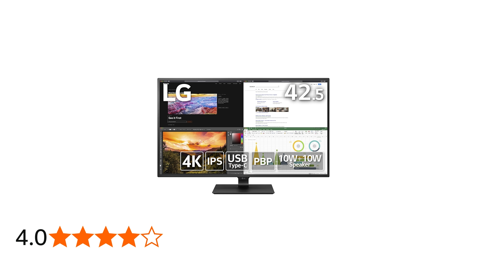 Amazon.co.jp: LG モニター ディスプレイ 43UN700-BAJP 42.5インチ/4K