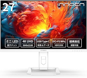 Amazon.co.jp: INNOCN 27M2V Lite 27インチ ミニLED 4Kモニター QD