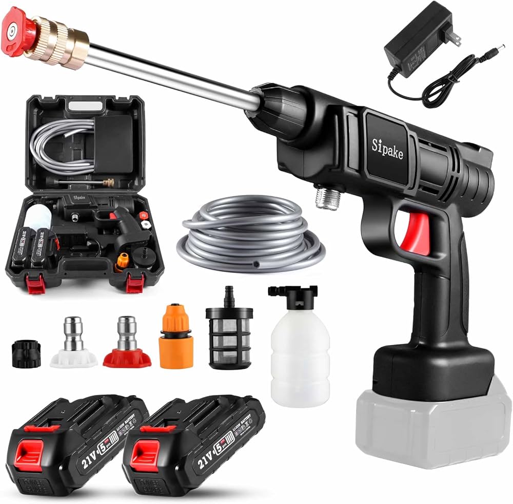 Amazon | 【在庫処分ビッグセール】Sipake 高圧洗浄機 充電式