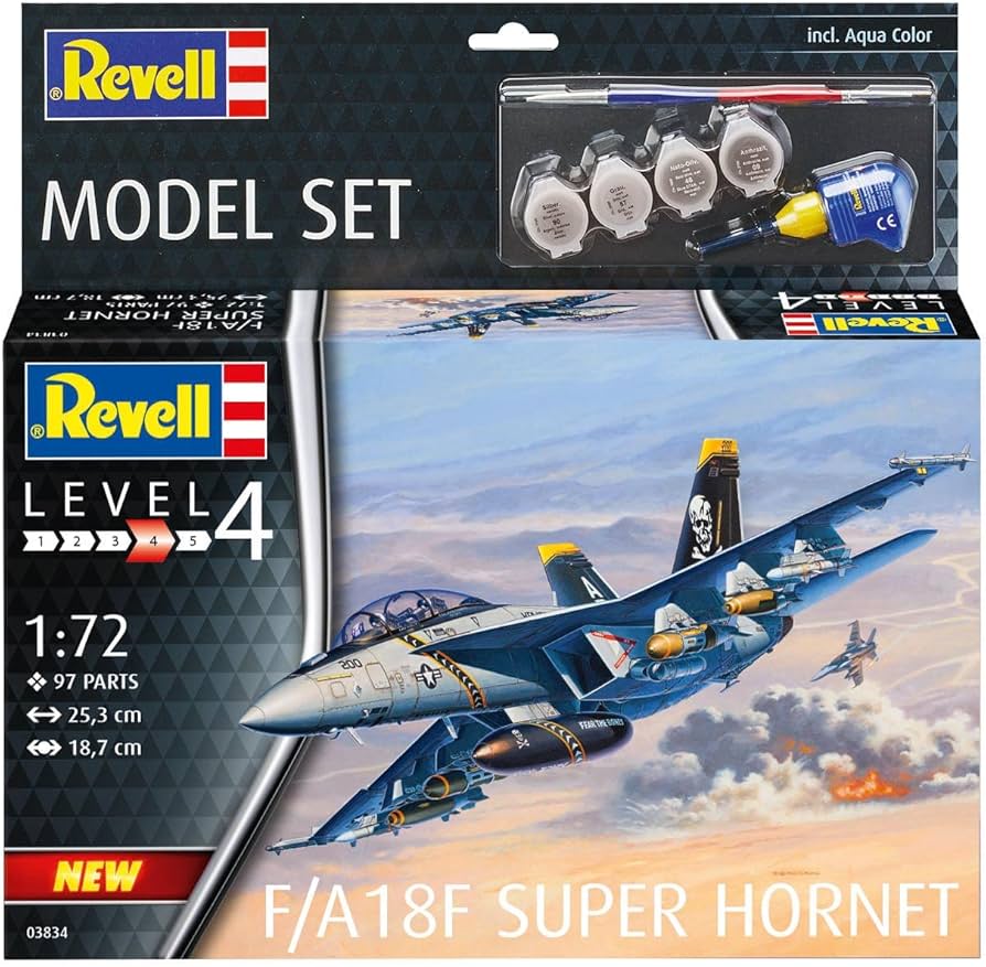 Kit p/montar Avião F/A-18F Super Hornet Model Set 1/72 - Revell