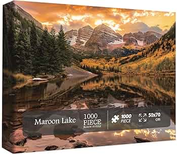 Amazon | 自然パズル 大人用 1000ピース 山 風景 パズル 風景 マルーン