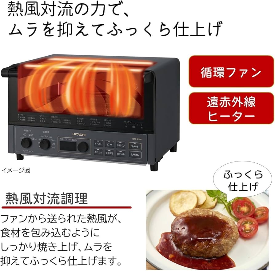 Amazon | 日立 コンベクション オーブントースター HMO-F300 W
