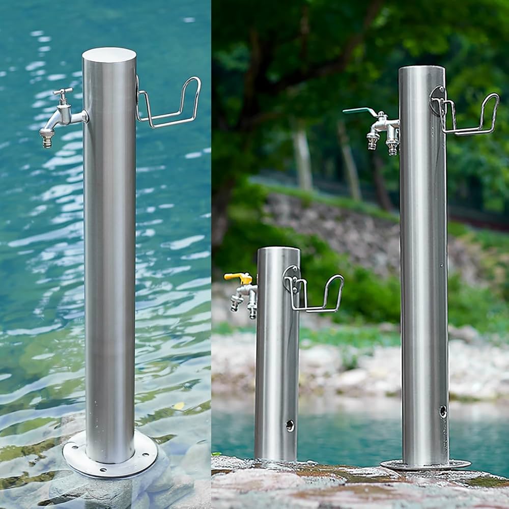 Amazon | 立水栓 立て水栓 りっすいせん 屋外 円筒形の垂直ガーデン