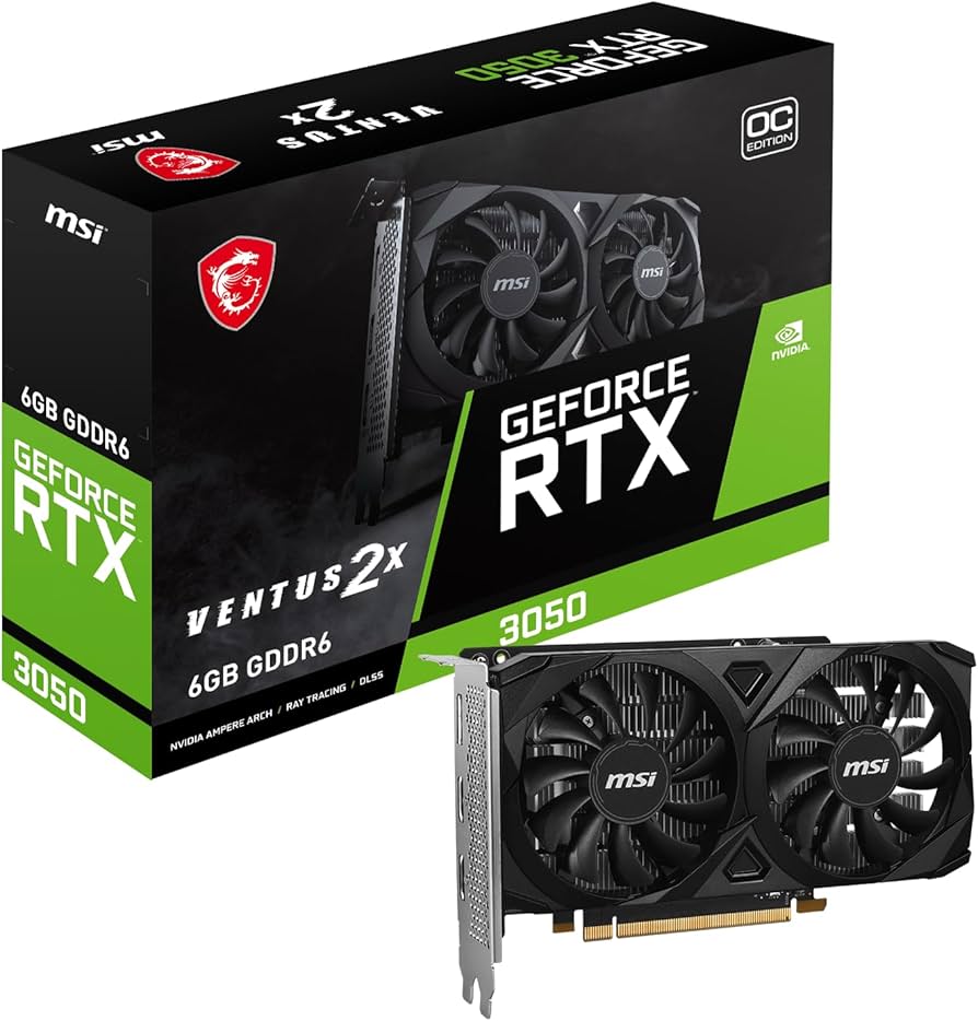 Amazon.com: MSI GeForce RTX 3050 Ventus 2X E 6G OC Gaming Graphics
