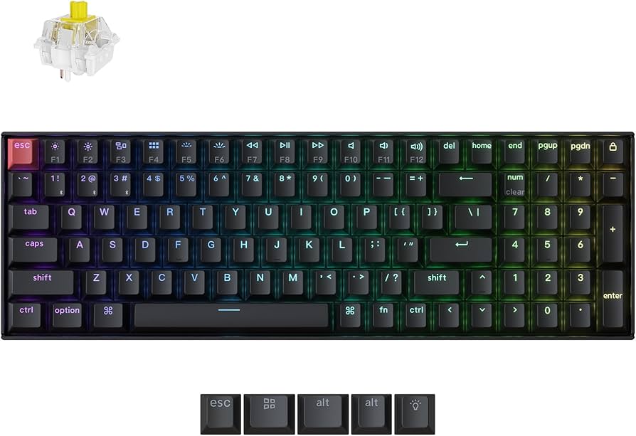 Amazon.com: Keychron K4 96% Layout QMK Wireless and Wired Options