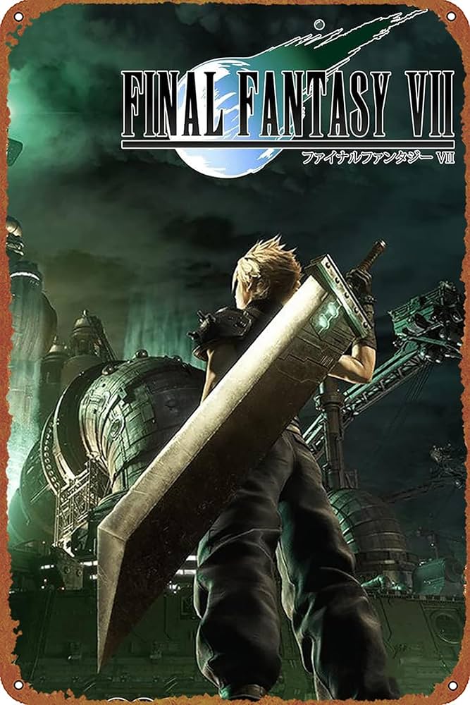 Amazon.com: Final Fantasy VII Game Poster Vintage Style Metal Sign