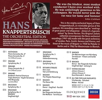 Hans Knappertsbusch - Knappertsbusch: Orchestral Edition - Amazon